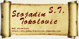 Stojadin Topolović vizit kartica